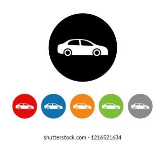 Car Flat Icon Symbol Vector Stock Vector Royalty Free 1216521634