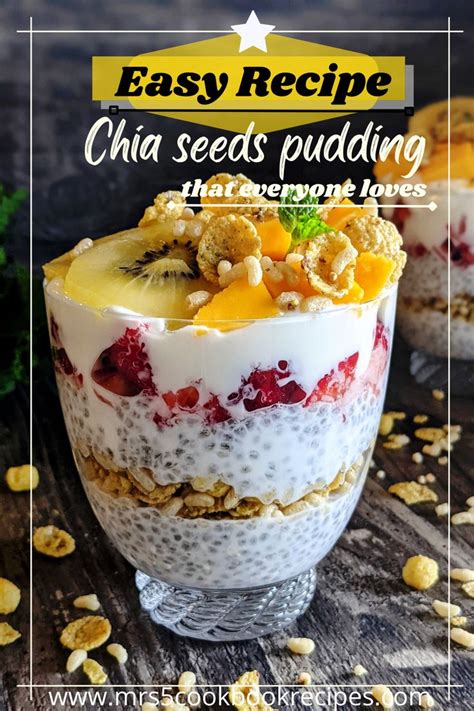 Easy Healthy Delicious Yogurt Chia Seeds Pudding Parfait Recipe