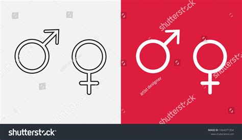 Gender Icon Female Male Sex Icon Stock Vector Royalty Free 1664371354