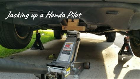 Jacking Up A Honda Pilot Put It On Jack Stands And Remove A