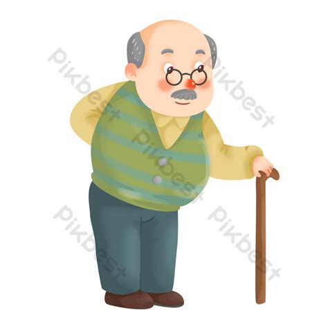 vector flat children drawing elderly grandpa free | PNG Images PSD Free Download - Pikbest