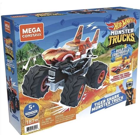 Конструктор Hot Wheels позашляховик тигрова акула Mega Construx 600 грн Конструктори