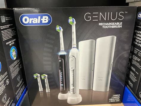 Oral B Genius 2 Pack Rechargeable Electric Toothbrush Wit Bluetooth