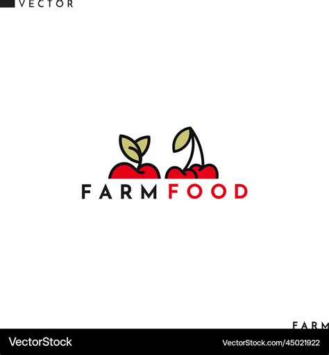 Farm food logo Royalty Free Vector Image - VectorStock