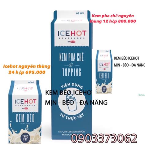 Kem Béo Thực Vật Rich Ice Hot 454g Kem Pha Chế Topping Tiện Dụng