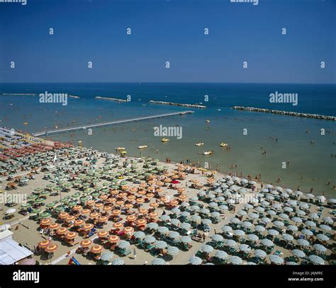 L Italie L Emilie Romagne Gatteo Mare Zones De Baignade Plage Mer