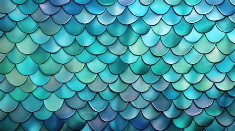 Seamless Mermaid Tail Pattern Fish Skin Texture Background Fish Scales