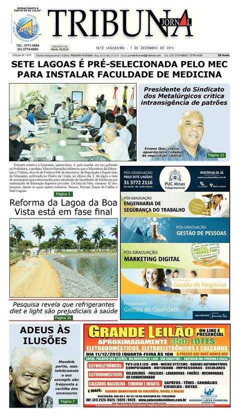 Calaméo Jornal Tribuna de Sete Lagoas edição 833