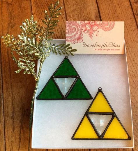 Stained Glass Triforce Of Zelda Limited Edition Companion Etsy Sewing Crafts Triforce Crafts