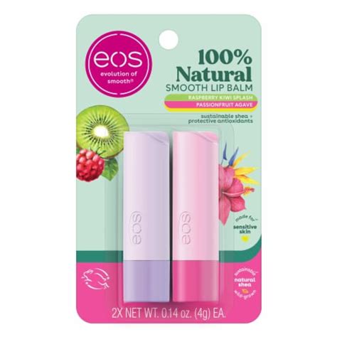 Eos® Raspberry Kiwi Splash And Passionfruit Agave Lip Balm 2 Pk Kroger