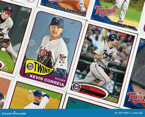 Minnesota Twins Baseball Trading Cards Editorial Photography Image Of