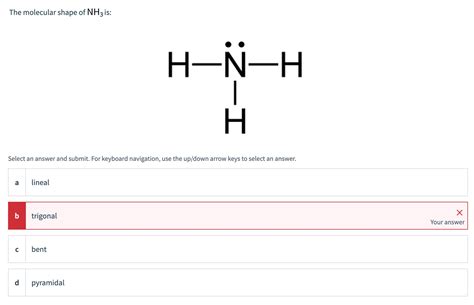 The Molecular Shape Of Nh3 ﻿is Select An Answer And