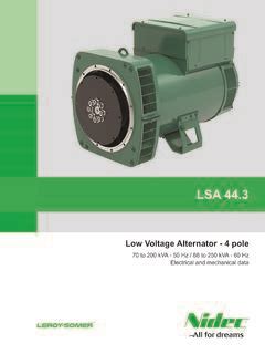 LSA 44 Nidec Leroy Somer Lsa 44 Nidec Leroy Somer Pdf PDF4PRO