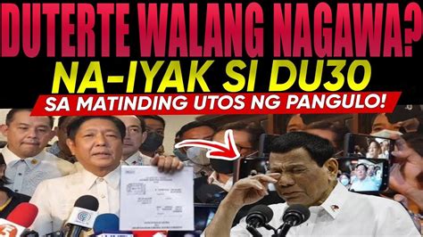 Kakapasok Lang Omg Grabe Ang Nangyare Kay Ex Prrd Na Iyak Sa Matinding