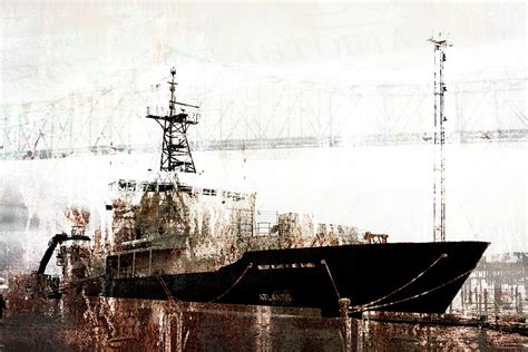 Research Vessel Atlantis In Astoria Oregon Mixed Media By Carol Leigh