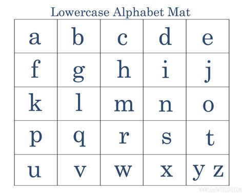 Printable Alphabet Chart Lowercase Letters