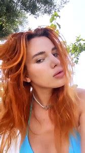 Insta Vid K S Bella Thorne Blue Bikini Top Phun Org