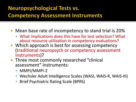 PPT Review Of Empirical Methods For Assessing Competency To Stand