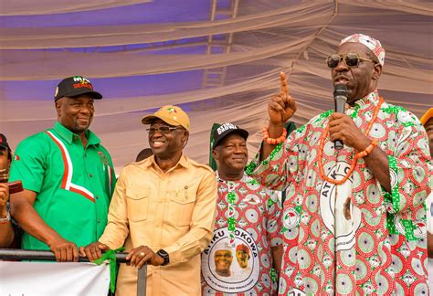 Obaseki Shaibu Senator Urhoghide Attend As Edo Pdp Holds Grand Finale