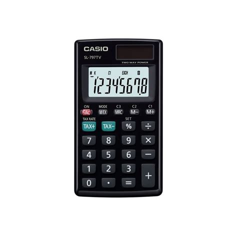 Calculadora Casio Portatil 8 Digitos Display Grande Sl 797tv Bk