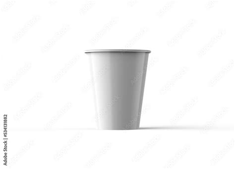 Blank Coffee Cup For Mockup Paper Or Plastic Look Different View In