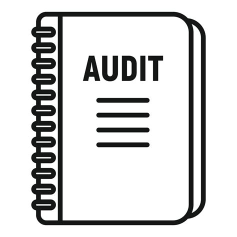 Audit notebook icon, outline style 14608144 Vector Art at Vecteezy