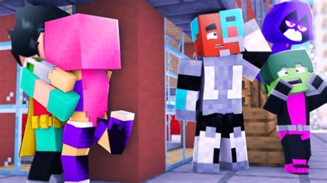 Robin Beijou A Estelar Escondido Dos Jovens Titans No Minecraft Youtube