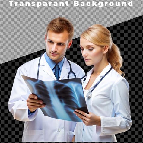 Doctor And Patient Watching Xray Premium Ai Generated Psd