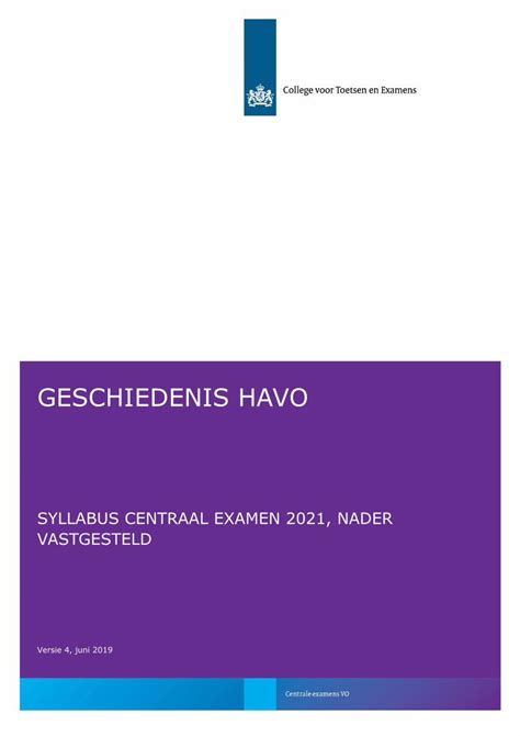 Pdf Geschiedenis Havo Examenblad Geschiedenis Havo