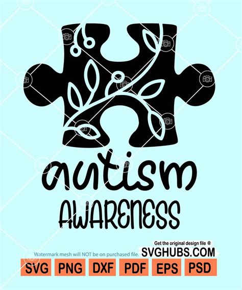 Autism Awareness Svg Floral Autism Awareness Puzzle Svg Autism Awareness T Shirt Svg