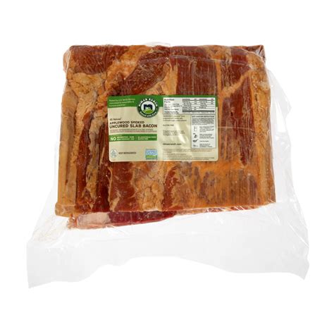 Applewood Smoked Uncured Slab Bacon Pork Bacon Baldor Specialty Foods