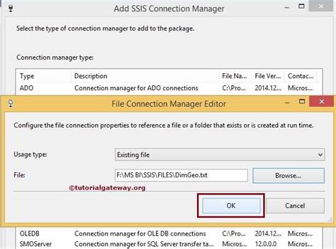 File Connection Manager In Ssis