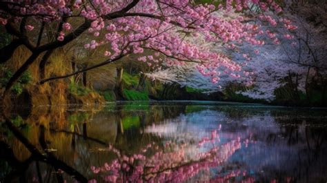 Pink Cherry Tree Hd Transparent Pink Cherry Tree Water Color Flower