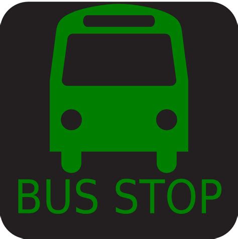 Green Bus Stop Clip Art At Vector Clip Art Online Royalty