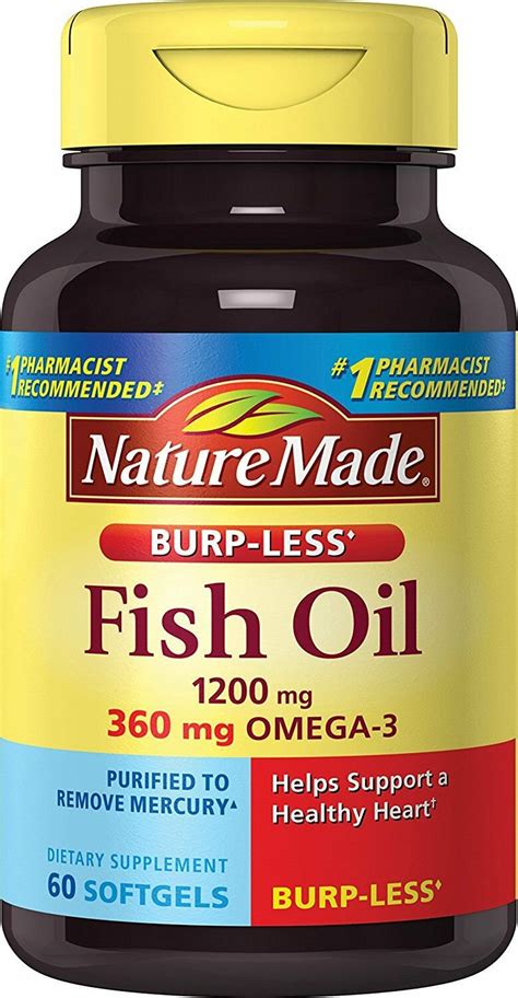 Nature Made Burp Less Fish Oil Omega Mg Softgels