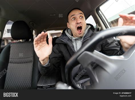 Naked Man Car Traffic Image Photo Free Trial Bigstock