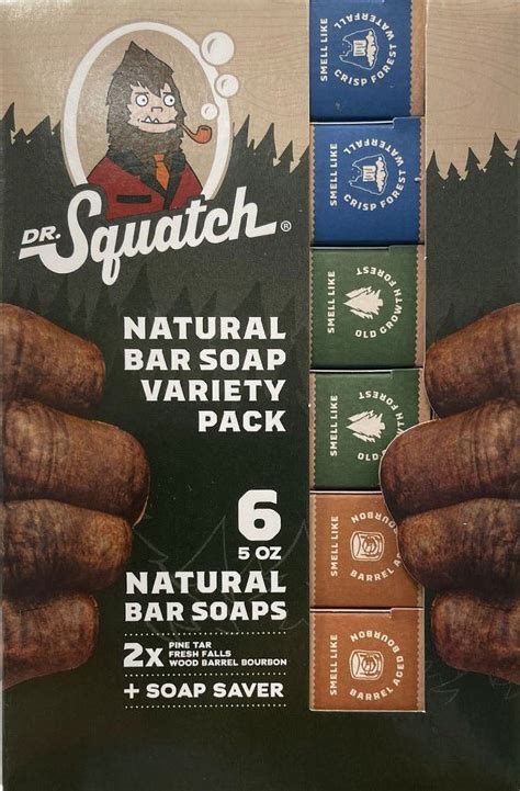 Dr Squatch Pure Natural Bar Soap Variety Pack For Men 5 0 Oz 6 Pk