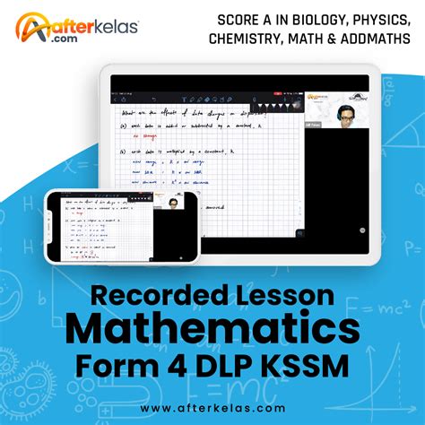 Recorded Lesson Mathematics Form 4 DLP KSSM Afterkelas