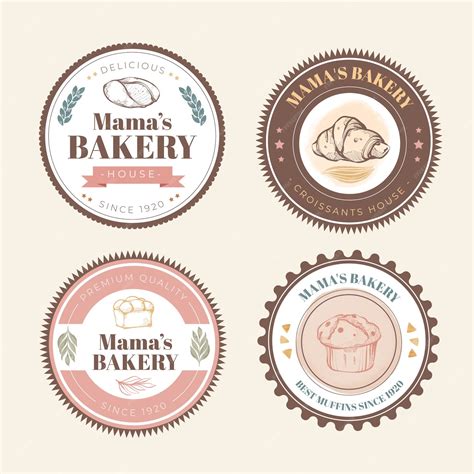 Free Vector Bakery Label Set