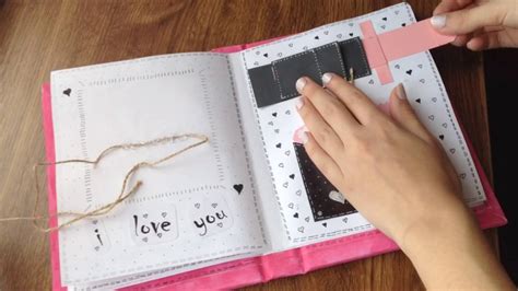 Diy Lovebook Minibook Handmade Scrapbook Youtube