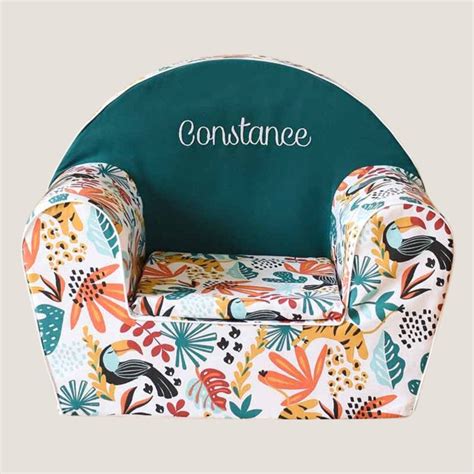 Fauteuil Club Enfant Personnalisable Motif Polyn Sienne