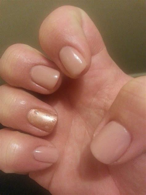 Cnd Shellac Satin Pyjamas Nude Knickers With A Blush Bronze Frost