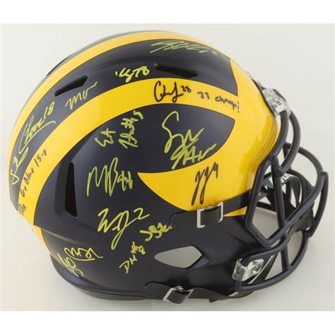 2023 Michigan Wolverines Full Size Speed Helmet Team Signed By 16