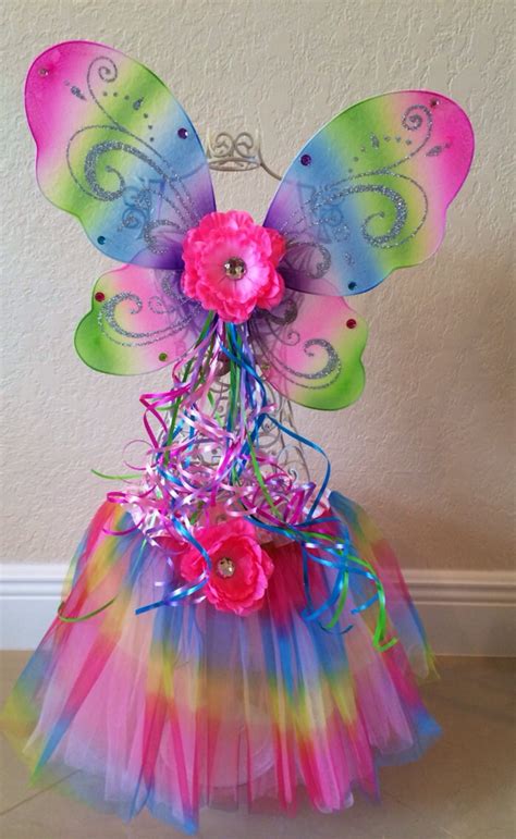 Rainbow Fairy Wings Fairy Costume Tinkerbell by partiesandfun