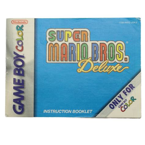 Gameboy Color Super Mario Bros Deluxe Cgb Ahye Usa