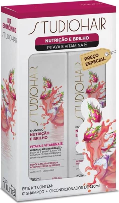 Kit Muriel Studio Hair Shampoo Condicionador Nutri O E Brilho Ml