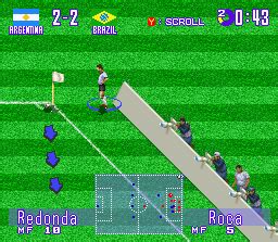 Screenshot Of International Superstar Soccer Deluxe Snes