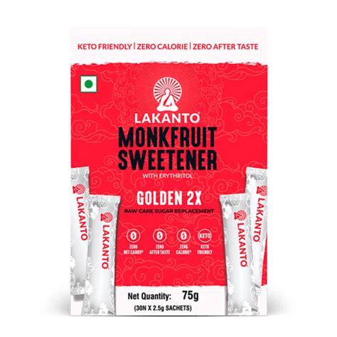 Lakanto Monkfruit Sweetener Golden Packets 1x 5gr Sachet 30 Sobres