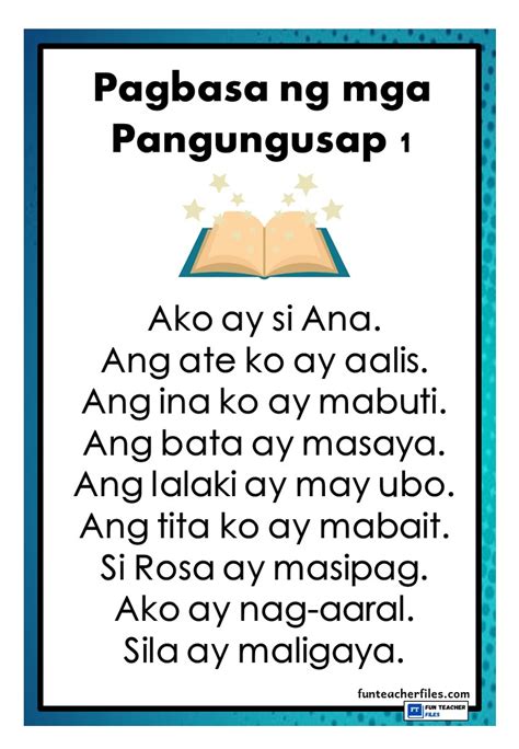 Pagsasanay Sa Pagbasa Ng Mga Pangungusap Filipino Kinder Grade Vrogue