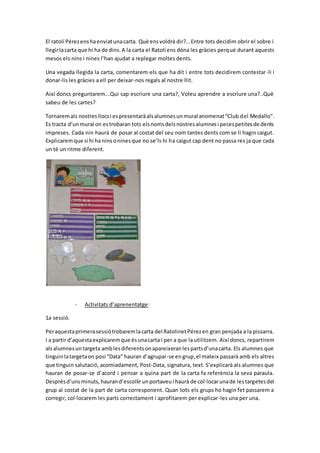 Unitat didàctica La carta PDF Free Download